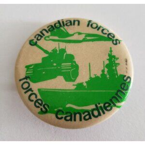 Canadian Forces Forces Canadiennes Military Pinback Button Pin C